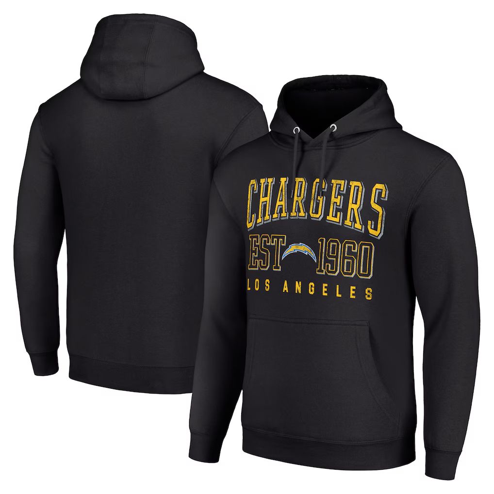 Men 2026 NFL Los Angeles Chargers black Hoodie hooded style 04->los angeles chargers->NFL Jersey